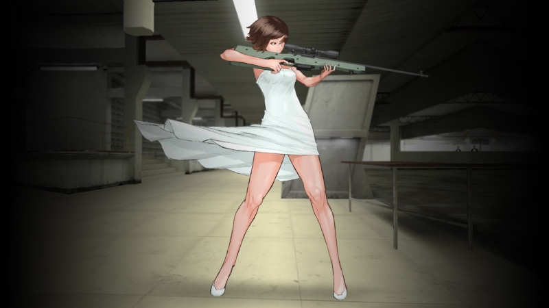 rifle, woman, 1080P, sniper, cartoon/comic, girl, anime, hd