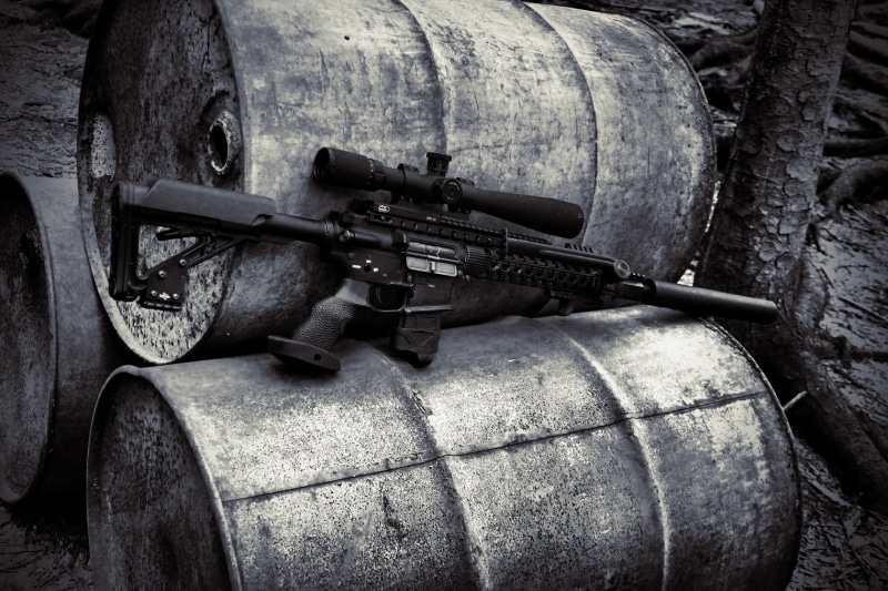 sniper rifles, monochrome, 720P, gun, rifles, sniper