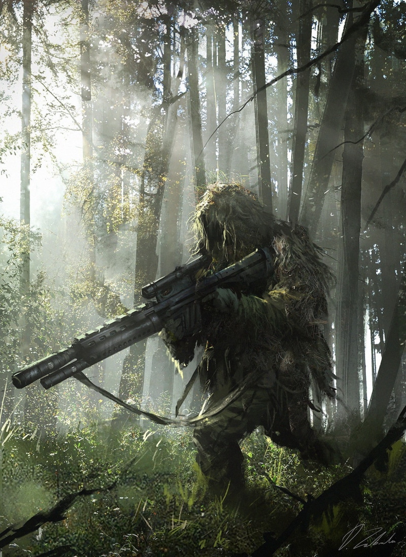 Darek Zabrocki, snipers, soldier, artwork, 720P