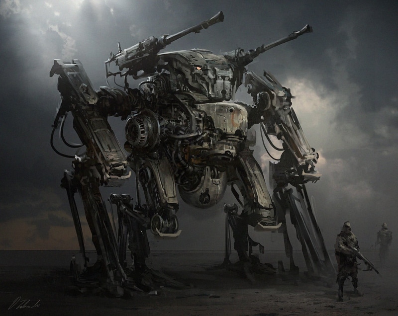 transportation, weapon, rifle, nature, armed forces, Darek Zabrocki, communication, government, army soldier, gun, artwork, robot, day, science fiction