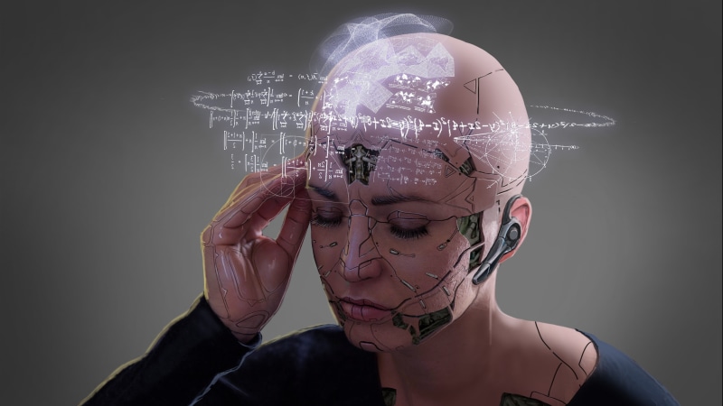 gray, digital, artwork, digital art, futuristic, portrait, digital composite, communication, black, creativity, one person, gray background, headshot, data