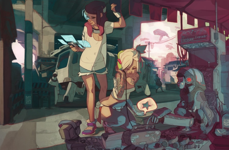 720P, futuristic, anime, anime girls, girls, cyberpunk