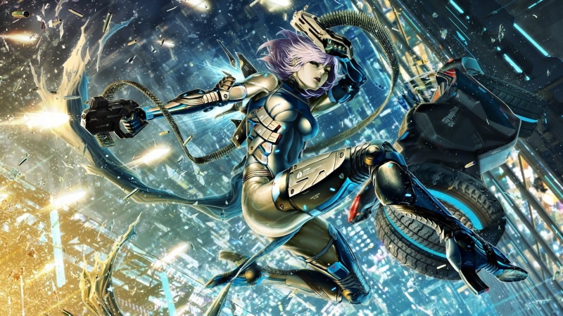 girls, anime girls, futuristic, 1080P, fight, anime, cyberpunk