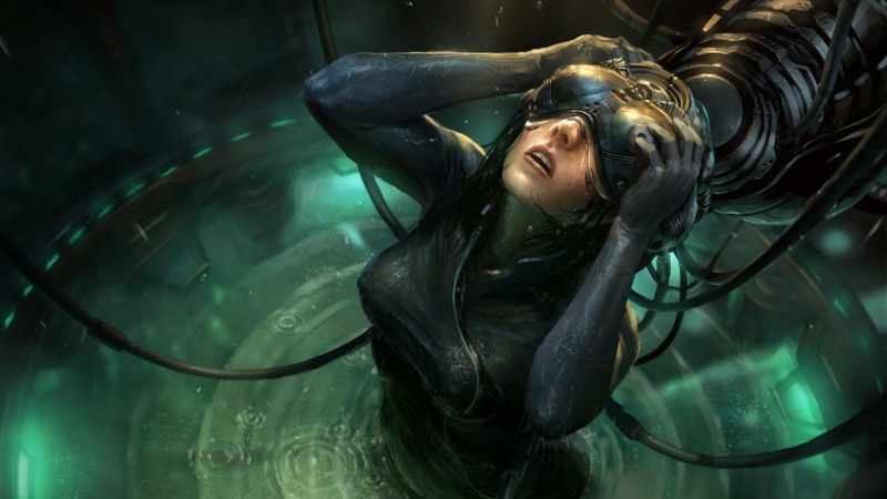 1080P, woman, water, futuristic, cyberpunk