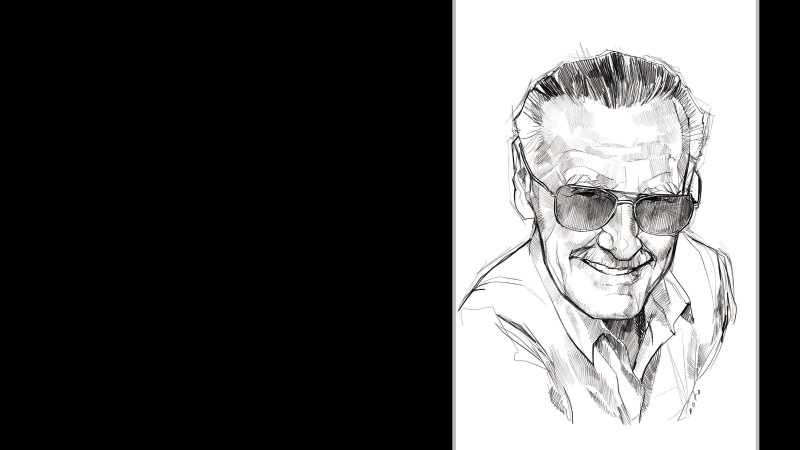 Marvel Comics, comics, 4K, Stan Lee, monochrome