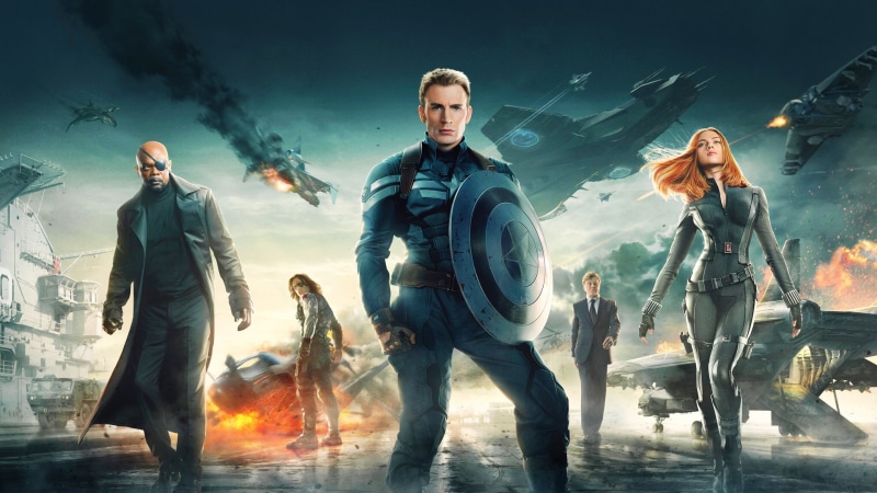 Samuel L. Jackson, Black Widow, america, males, fire, Nick Fury, Steve Rogers, men, portrait, fantasy, Scarlett Johansson, fire - natural phenomenon, young adult
