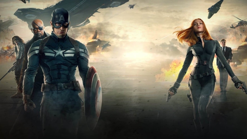 1080P, Bucky Barnes, clothing, women, people, nature, Scarlett Johansson, Black Widow, full length, men, standing, Alexander Pierce, transportation, Nick Fury