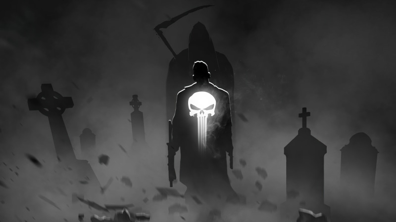 4K, Punisher, artwork, 4K, Bosslogic, superhero, The Punisher
