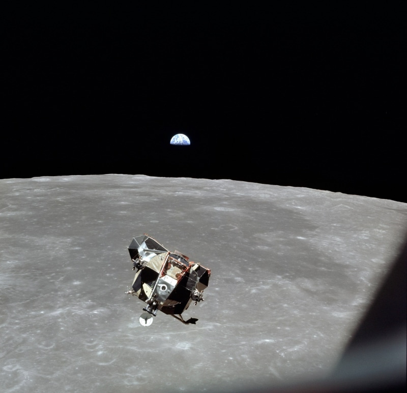 sky, nature, space exploration, 1080P, airplane, Moon, high angle view, sea, exploration, travel, day, satellite, no people, flying, mode of transportation