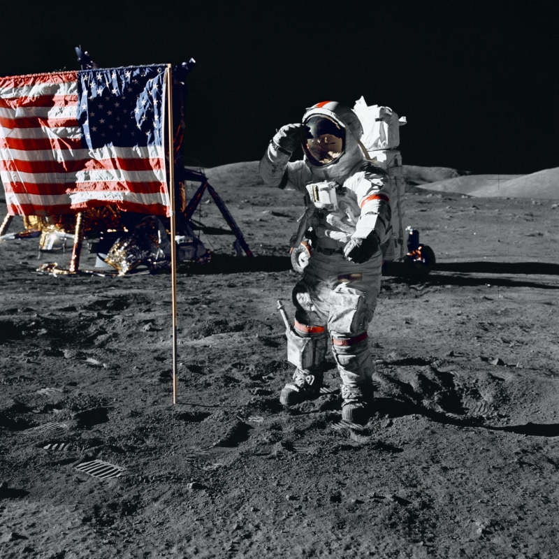 2K, patriotism, nature, astronaut, unrecognizable person, suit of armor, uniform, obscured face, night, people, full length, Apollo, headwear, outdoors