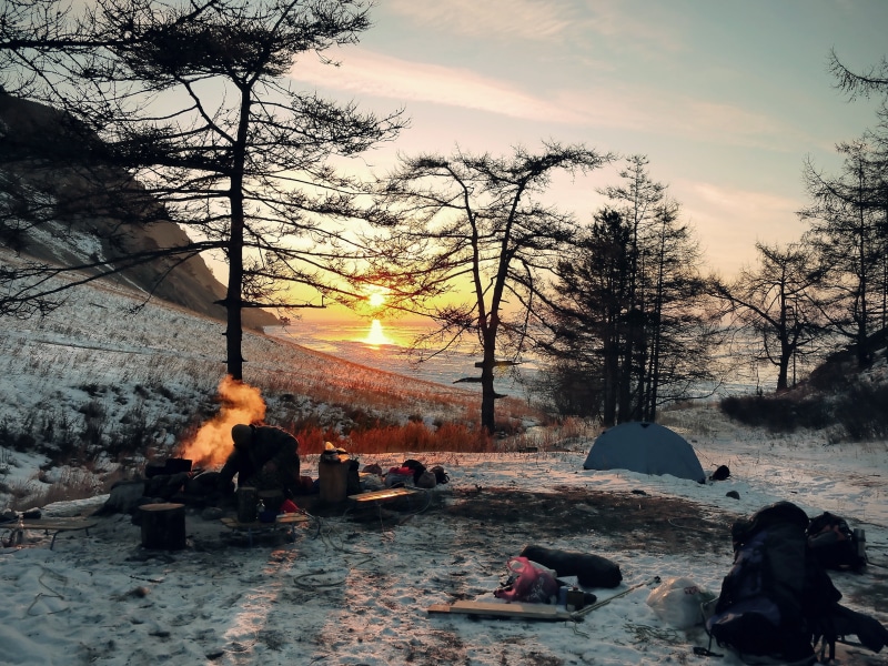 flame, outdoor, nature, trees, leisure, ash, hiking, bushcraft, adventure, blue, cook, tent, wintry, men, tree, baikal, stock, sunset, camp, bare, plant