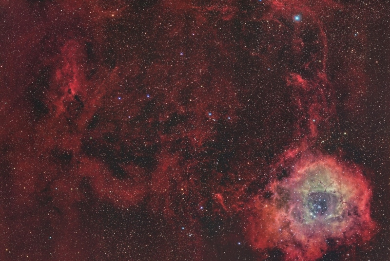 space, Rosette Nebula, stars, 1080P