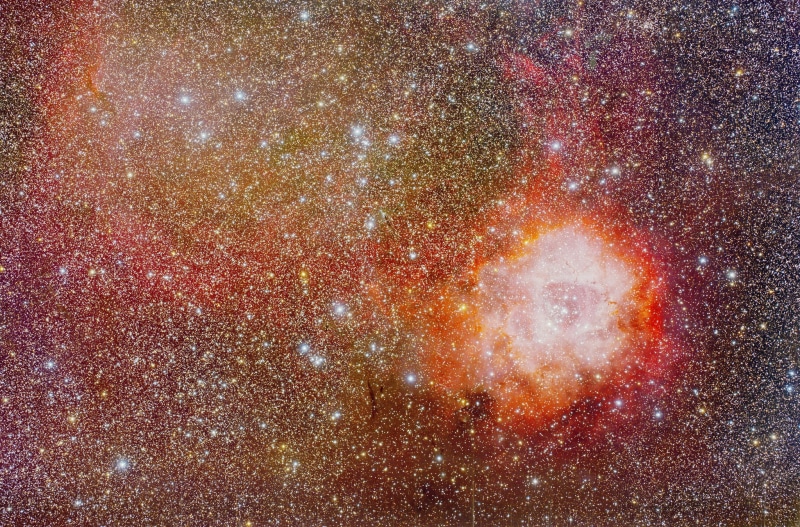 in the constellation, Outlet, Nebula, NGC 2237, Unicorn, 1080P, Rosette, space