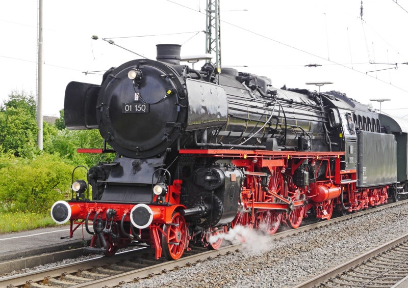 locomotive, steam, old, br 01150, hamm, engine, no people, nature, famous, day, 2K, reichsbahn, train, retro Styled, special crossing, mode of transportation