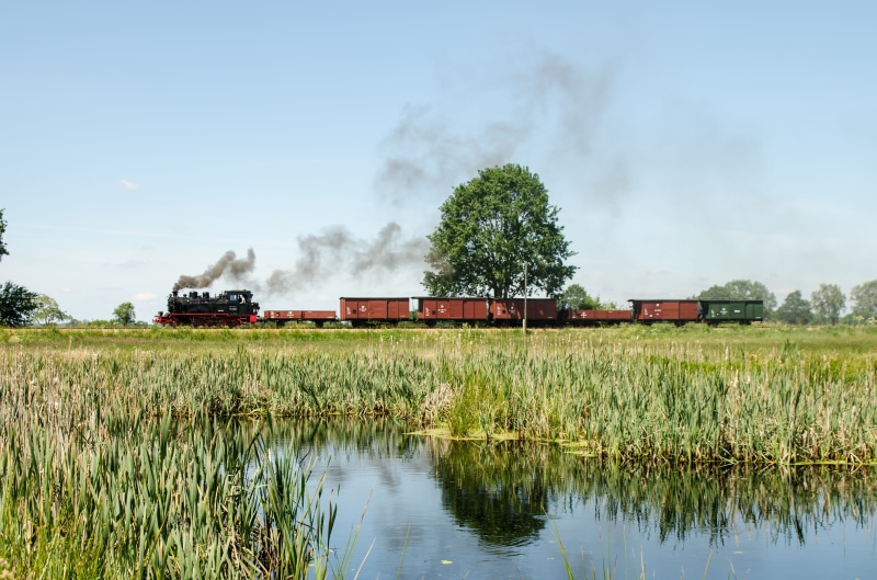 formerly, transport, railway, beauty in nature, water, nostalgia, sky, steam railway, train, metal, nature, tree, rail transportation, prignitz, memory
