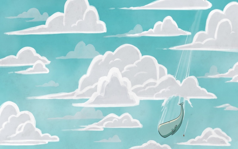 close-up, nature, whale, flowerpot, creativity, digital art, blue, cloud - sky, art and craft, still life, day, cartoon, The Hitchhikers Guide to the Galaxy