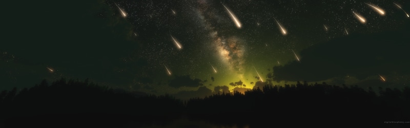 art, duel, x, cosmos, shower, meteorite, outer space, hd, skyscapes, meteor, outer, space, multiscreen, 4K