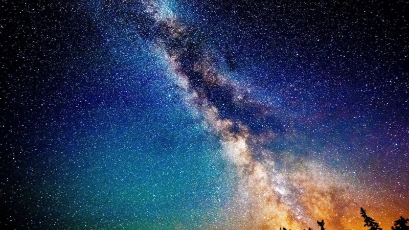 space, stars, milky, 1080P, night, outer space, skies, landscapes, way, outer, milky way
