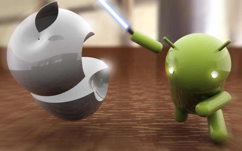 1080P, humor, technology, lightsaber, laser, Android (operating system), sword, Apple Inc., Star Wars