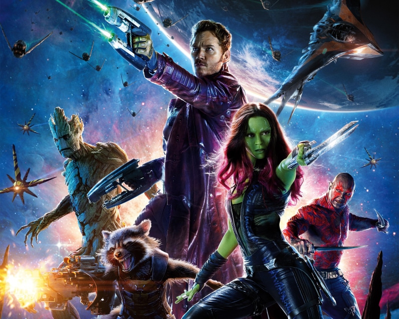 Fighters, Laser, Battleship, men, Zoe Saldana, leisure activity, lifestyles, Sword, Weapons, nightlife, 2014, fun, Man, Star-Lord, women, Dave Bautista