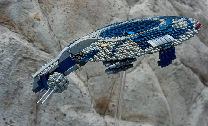 weapons, solid, science and technology, high angle view, film, spaceship, legoland, play, build, building blocks, metal, no people, machine, starwars, blue