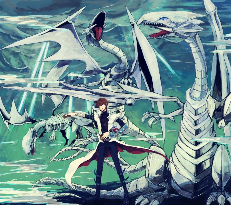 eyes, white, blue, dragon, 1080P, duel, yu-gi-oh, seto, monsters, kaiba