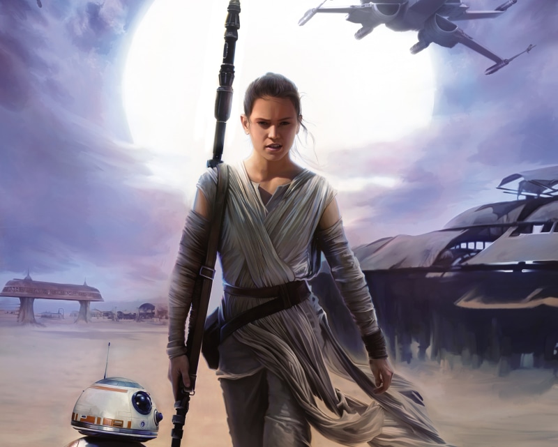 Episode 7, Warrior, Fantasy, Reys, Plane, Adventure, Episode VII, Light, EXCLUSIVE, Aircraft, Movie, Robot, Sci-Fi, Daisy Ridley, Girl, Spear, Awakens