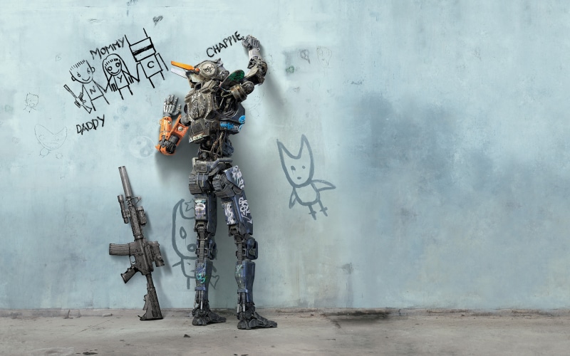 Woman, Walt Disney Pictures, Painter, Men, Michelle, Daddy, Boy, Moore, Girl, Paint, Sony Pictures, Hugh Jackman, Fantasy, 4K, Robot, CHAPPiE, 2015, Mommy