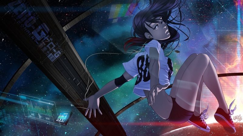 Girl, 1080P, Original, Original (Anime), Anime, 88 (Original Character), Space
