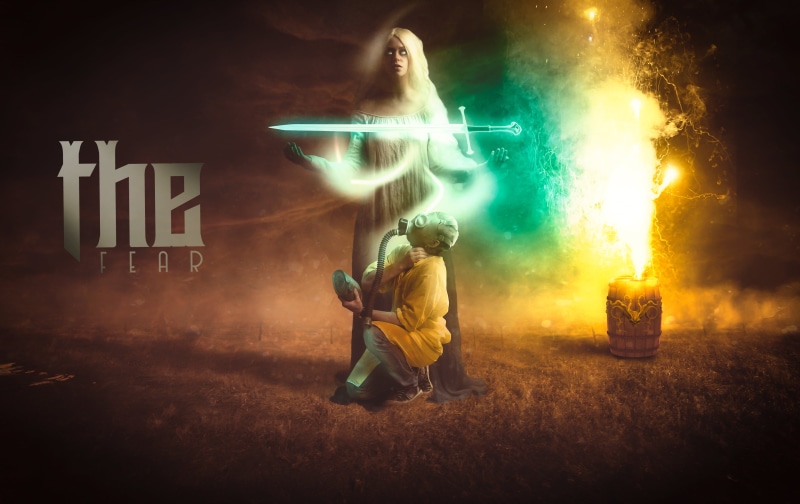 model, Olivia Brower, photo manipulation, 2K, 88 Girl, Fear Effect, green