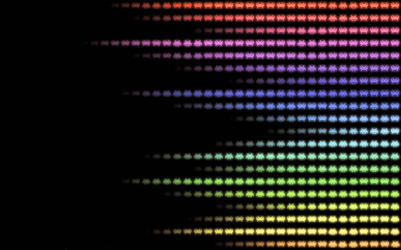 dance music, 720P, Space Invaders, projection, nightclub, illuminated, defocused, technology, electrical equipment, video games, backgrounds, music, black background
