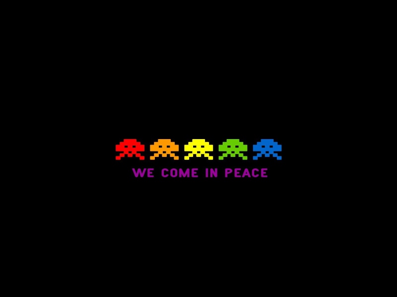 cut out, 720P, Space Invaders, night, no people, glowing, time, copy space, digital clock, western script, technology, text, neon, studio shot, black background
