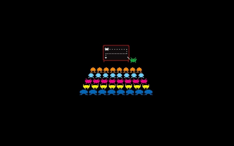 games, minimalistic, art, x, space, 720P, Video Games, invaders, aircraft, video, retro, hd