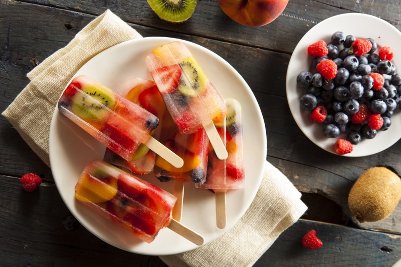 berries, fruit, food, 2K, popsicle