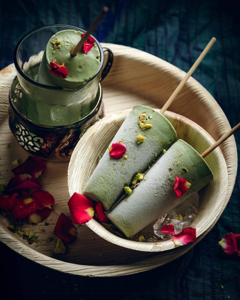 cup, indoors, sweet, petals, frozen, design, healthy eating, wooden, tasty, yummy, cream, still life, ice, epicure, popsicle, traditional, mouth-watering