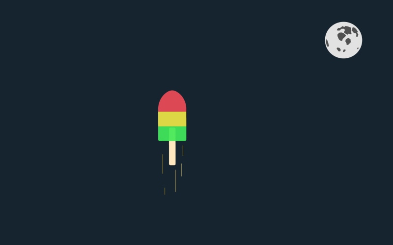 minimalism, imagination, simple, popsicle, Moon, 2K, humor, space
