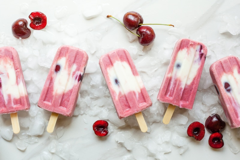 food, food and drink, freshness, dairy product, flavored ice, 4K, no people, fruit, lollipop, frozen, pink, ice, cherry, popsicle, healthy eating, cold temperature