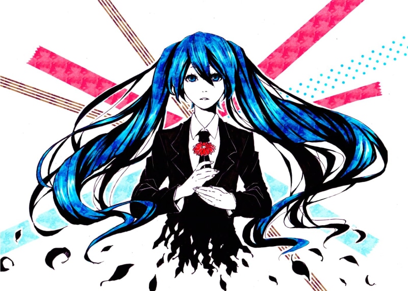 blue, black Color, character, close-up, design, abstract, human Face, anime, beautiful, twintails, no people, human skeleton, backgrounds, art, hairstyle