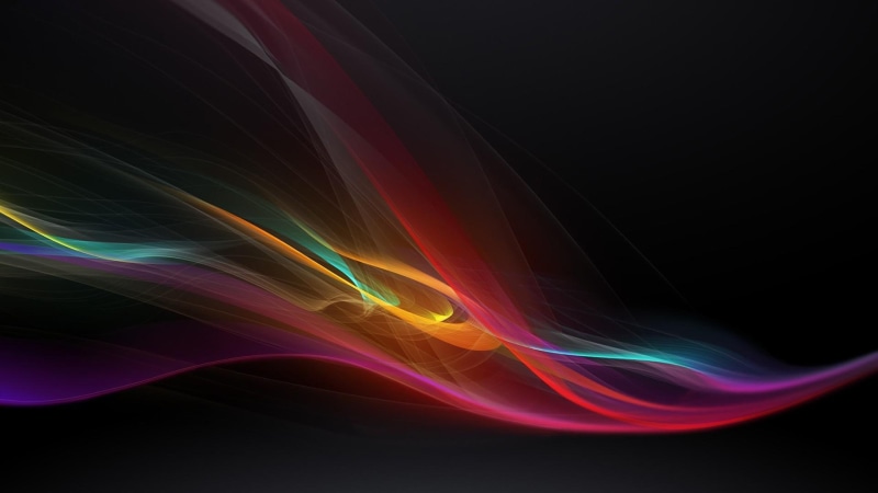 abstract, 1080P, red, yellow, curves, translucent, curve, neon, smoke, 1920x1080