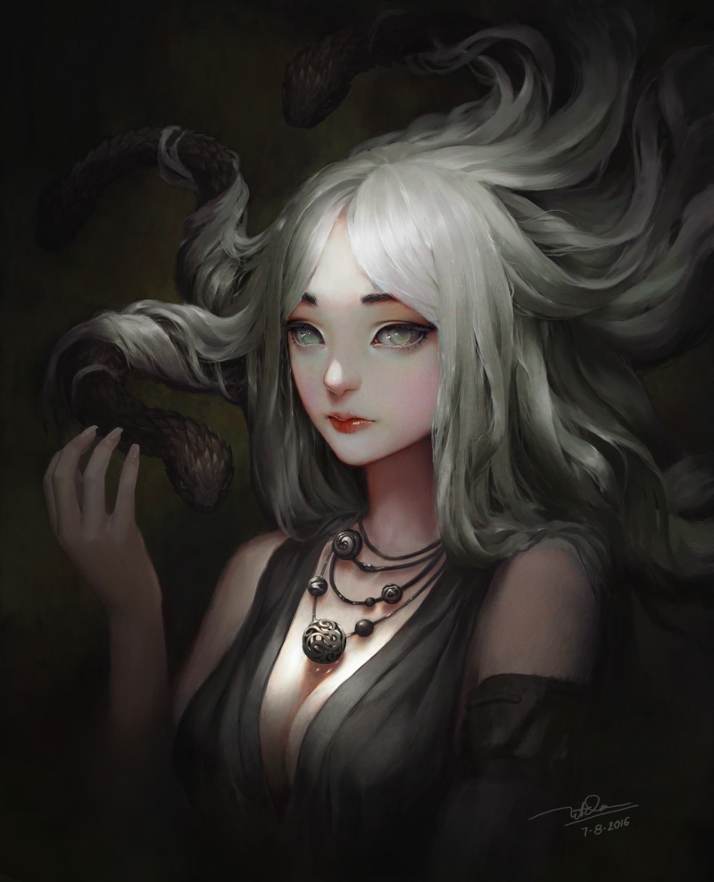 fantasy art, Medusa, 1080P