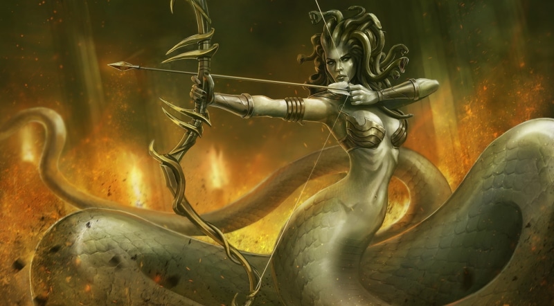 Medusa, fantasy Art, Dota 2, artwork, 720P