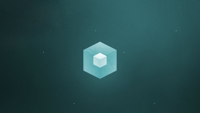 single object, no people, glowing, hex, design, mystery, lighting equipment, directly above, green color, icon, 1080P, digital art, Fez, blue, cube, shape