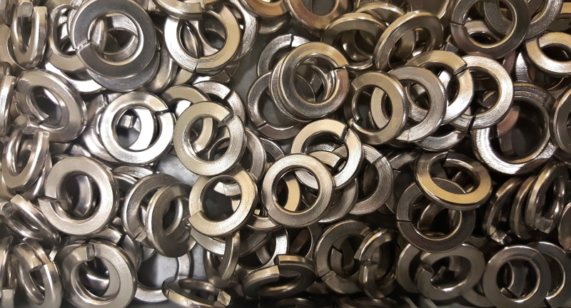 choice, indoors, macro, black color, still life, construction, split lock washers, split washers, directly above, 5K, handyman, large group of objects