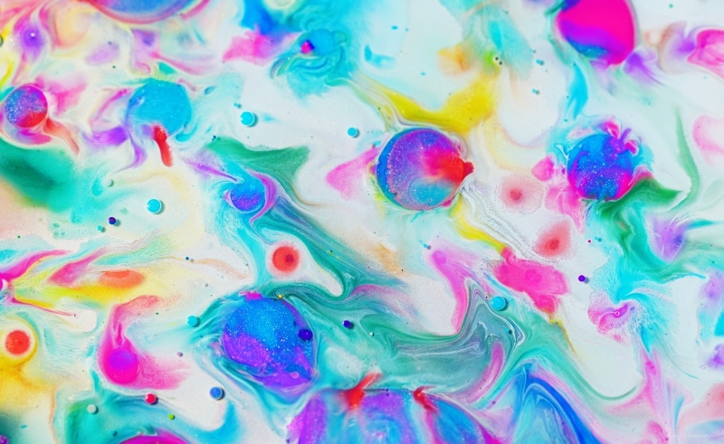 multi colored, backgrounds, full frame, 2K, paint, ChemicalReaction, blue, textured, Color, chemistry, pattern, Bright, motion, Vivid, water, Macro, vibrant