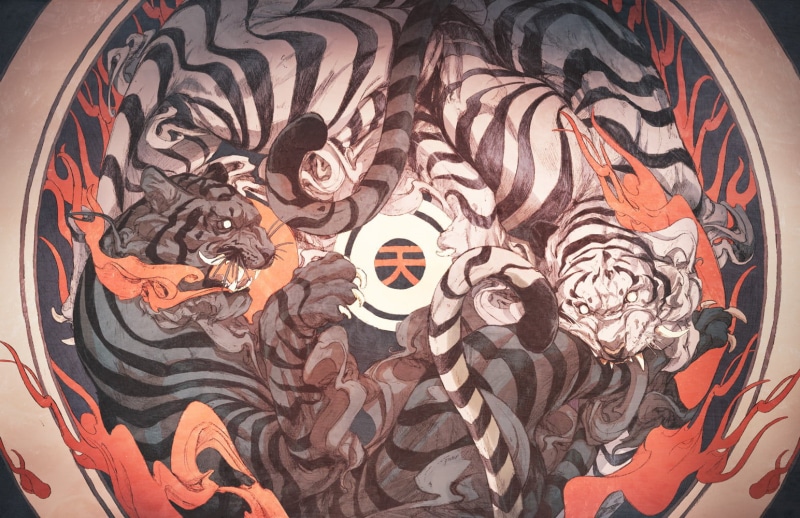 floral pattern, plates, no people, close-up, white tigers, art and craft, design, mask - disguise, male likeness, still life, mask, decorative, human representation