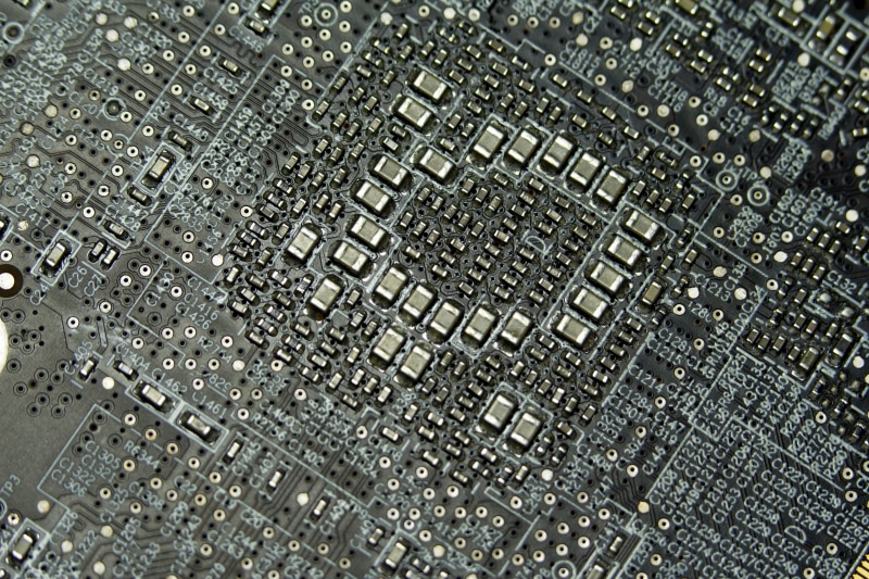 indoors, motherboard, text, day, rough, computer chip, solder, mainboard, high angle view, pcb, 5K, transistors, close-up, western script, logicboard