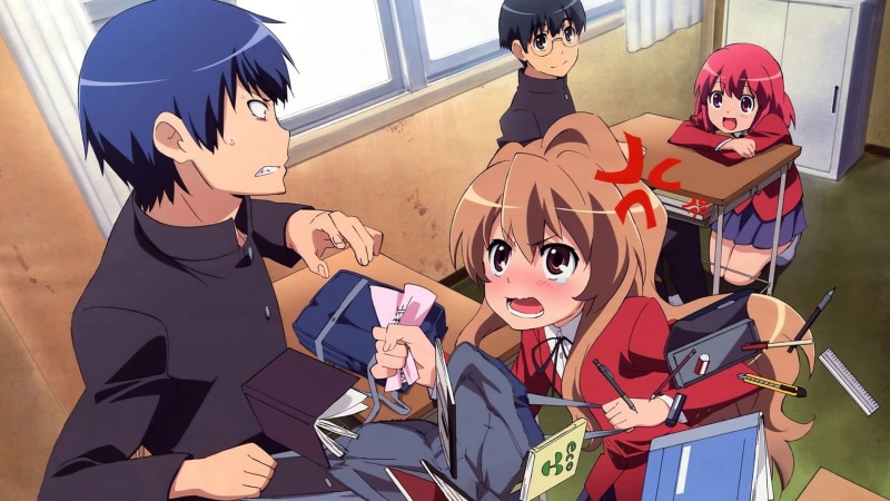 costume, women, classroom, men, females, celebration, Aisaka Taiga, adult, mask - disguise, Toradora!, Kawashima Ami, enjoyment, childhood, people, mask
