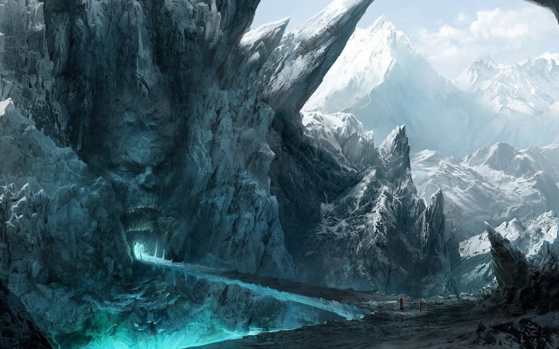 mountains, snow, white, face, fantasy art, rock, landscape, winter, eroded, formation, beauty in nature, physical geography, mountain peak, scenics - nature