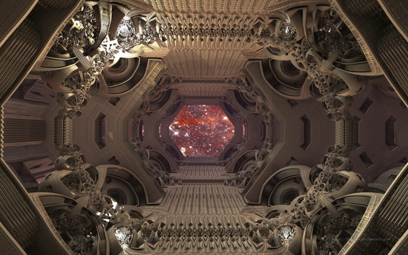 Sci Fi, CGI, 3D, Brown, Fractal, Mandelbulb 3D, Digital Art, 1080P, Artistic, Abstract