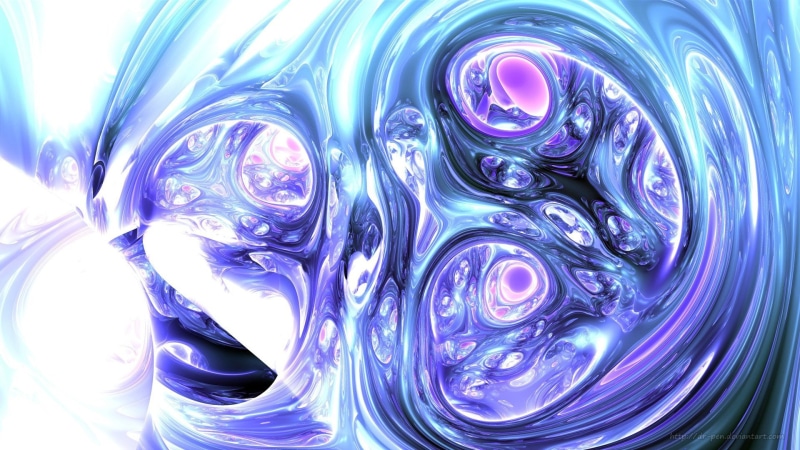 1080P, Artistic, Purple, Abstract, Mandelbulb 3D, Blue, CGI, 3D, Fractal, Digital Art